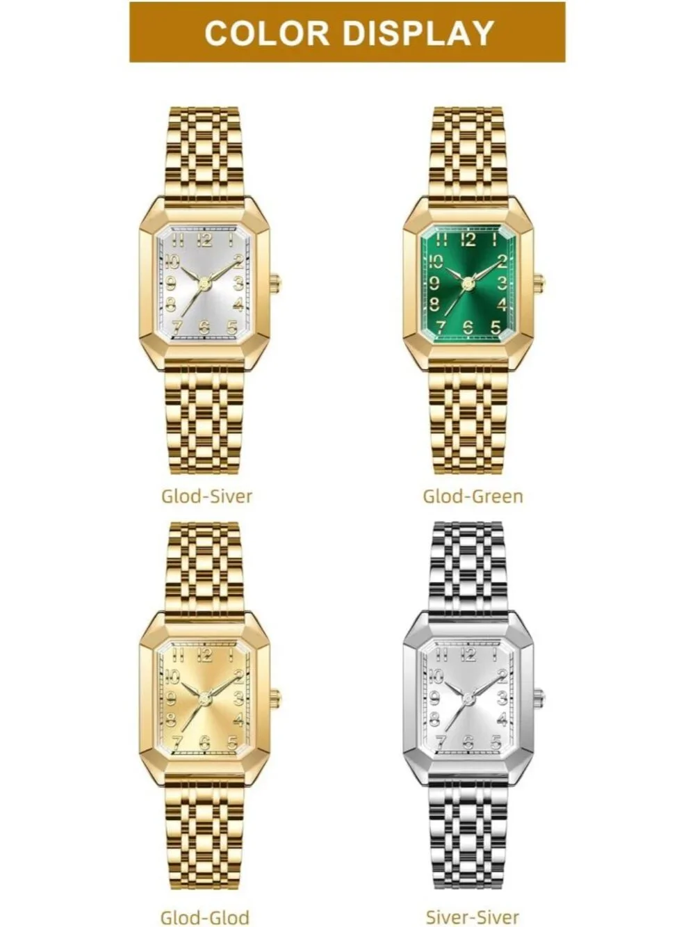 Women's Gold Vintage Roman/Arabic Numeral Dial Adjustable Alloy Bracelet Watch